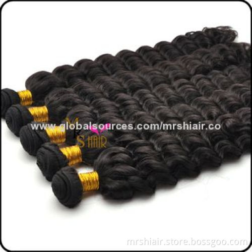 20-inch Natural Color Water Wave Unprocessed Peruvian Virgin Hair
